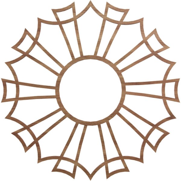 Ekena Millwork Augustus Wood Fretwork Pierced Ceiling Medallion, Walnut, 18"OD x 6 3/8"ID x 1/4"T CMWP18X18X0250AUWA - main